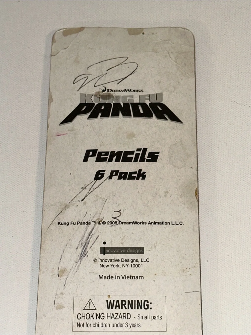 NEW - 2008 - KUNG FU PANDA PENCILS - 6 PACK